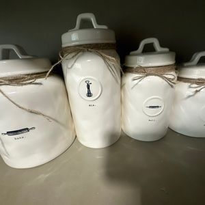 Rae dunn OG icon canister set extremely dimply